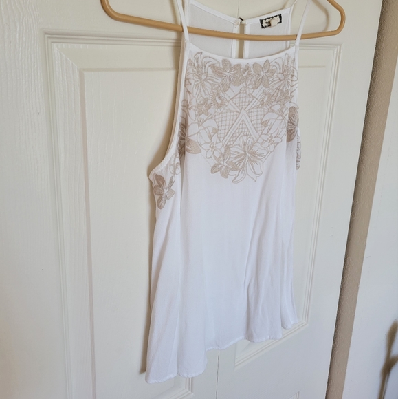 Tan and white tank top - Picture 2 of 8